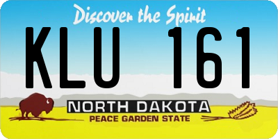 ND license plate KLU161