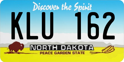 ND license plate KLU162