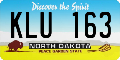 ND license plate KLU163