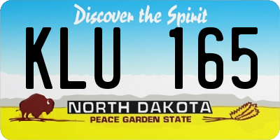 ND license plate KLU165