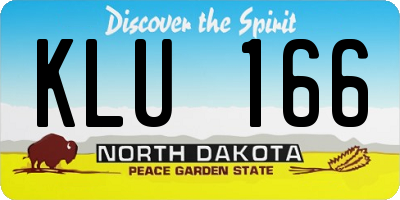 ND license plate KLU166