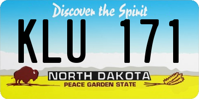 ND license plate KLU171