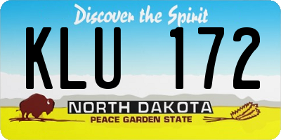 ND license plate KLU172