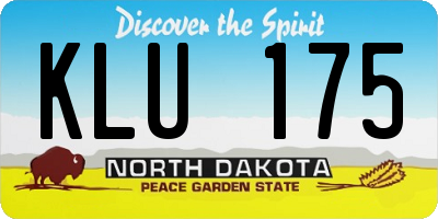 ND license plate KLU175
