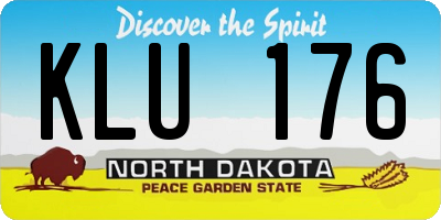 ND license plate KLU176