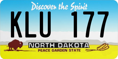 ND license plate KLU177