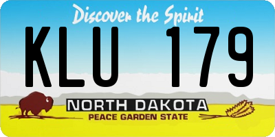 ND license plate KLU179