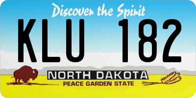 ND license plate KLU182
