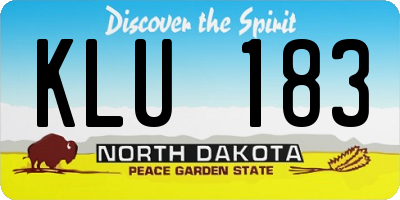 ND license plate KLU183