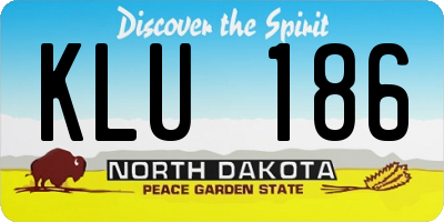 ND license plate KLU186