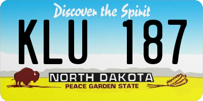 ND license plate KLU187
