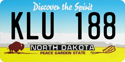 ND license plate KLU188