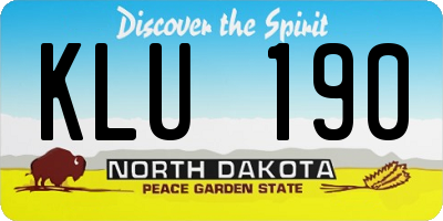 ND license plate KLU190