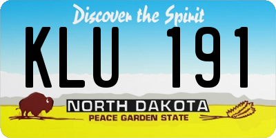 ND license plate KLU191