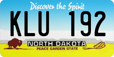 ND license plate KLU192