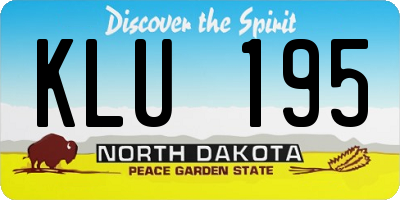 ND license plate KLU195
