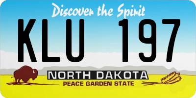 ND license plate KLU197
