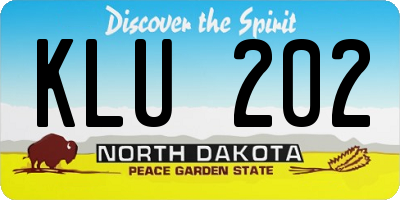ND license plate KLU202