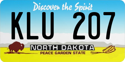 ND license plate KLU207