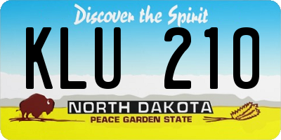 ND license plate KLU210