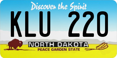 ND license plate KLU220