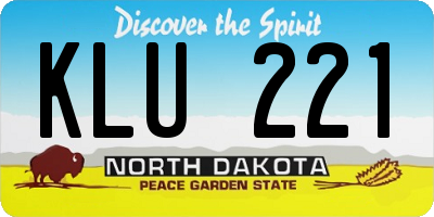 ND license plate KLU221