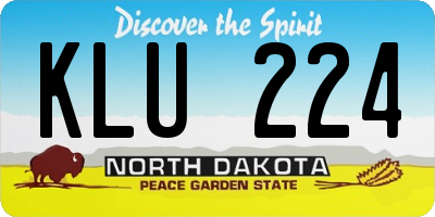 ND license plate KLU224