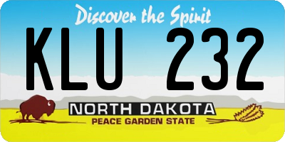 ND license plate KLU232