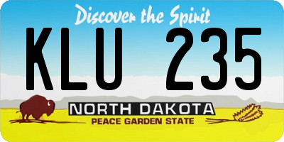 ND license plate KLU235