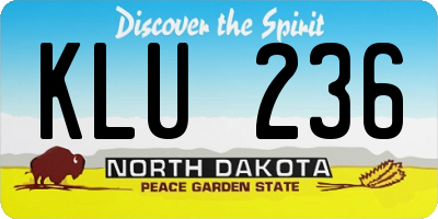 ND license plate KLU236