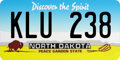 ND license plate KLU238