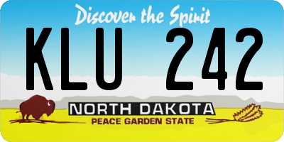 ND license plate KLU242