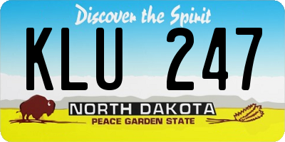 ND license plate KLU247