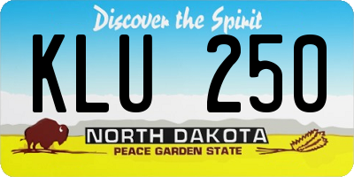ND license plate KLU250
