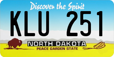 ND license plate KLU251