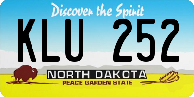 ND license plate KLU252