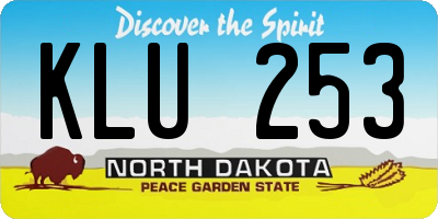 ND license plate KLU253