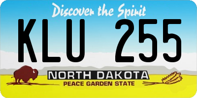 ND license plate KLU255