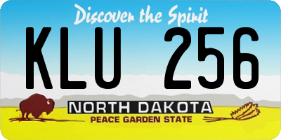 ND license plate KLU256