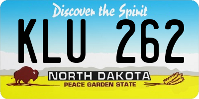ND license plate KLU262