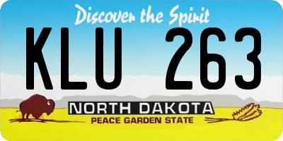 ND license plate KLU263