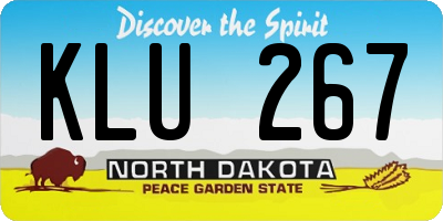 ND license plate KLU267
