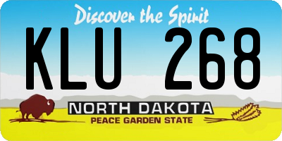 ND license plate KLU268
