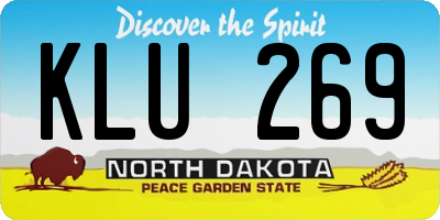 ND license plate KLU269