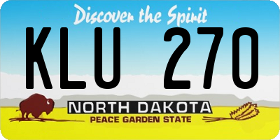 ND license plate KLU270