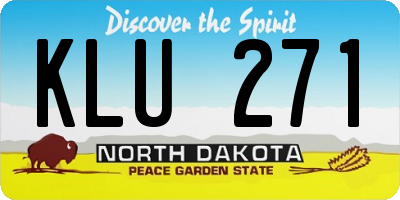 ND license plate KLU271