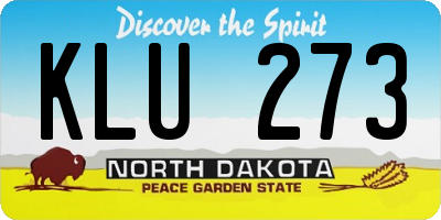 ND license plate KLU273