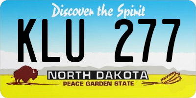 ND license plate KLU277