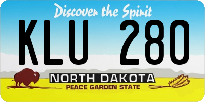 ND license plate KLU280