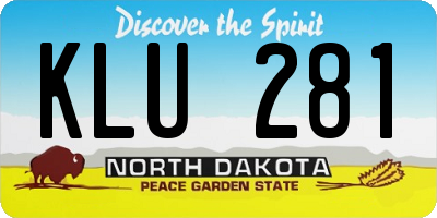 ND license plate KLU281